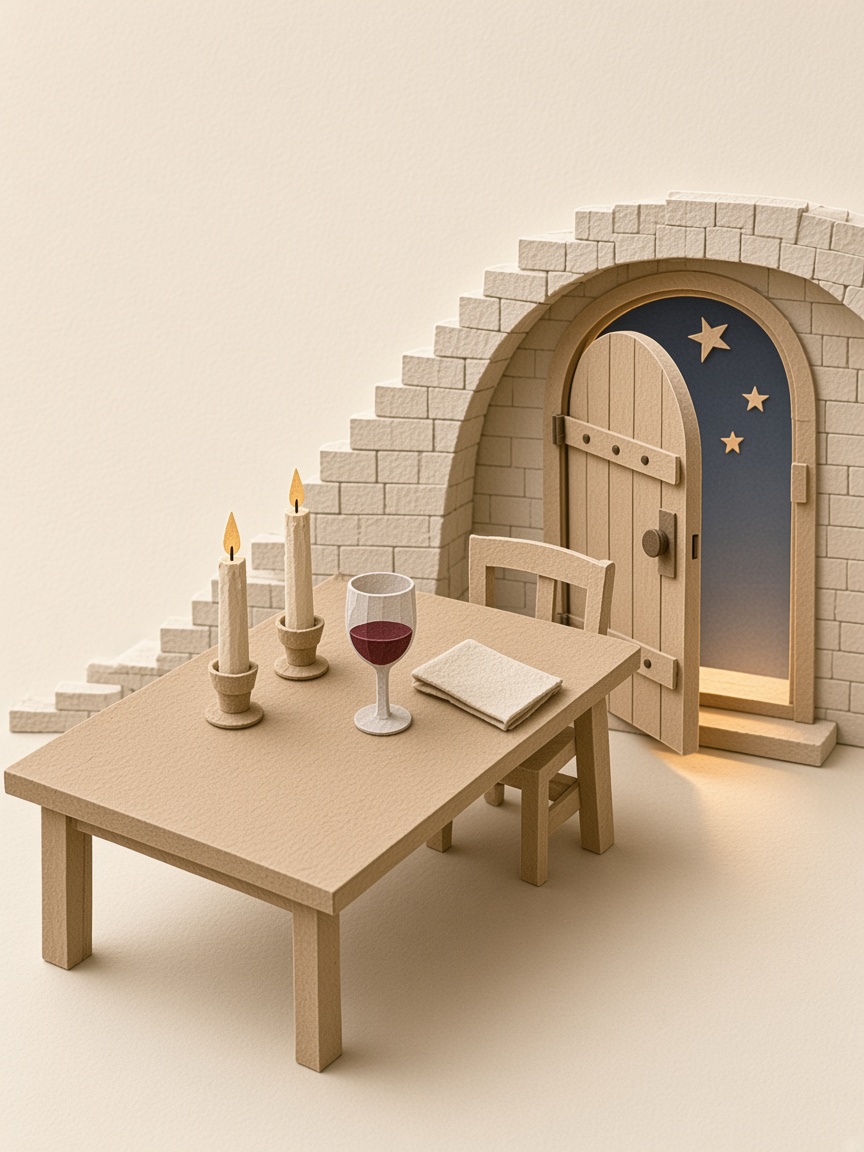 Candles burnt low, one last glass of wine, a chair pushed back, and the door open onto the night.